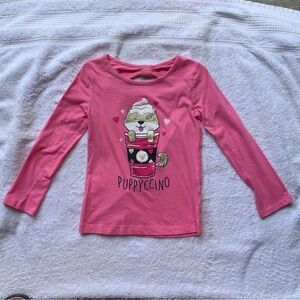 Carter’s kids long sleeve “puppyccino” tee. Size 4/5.
